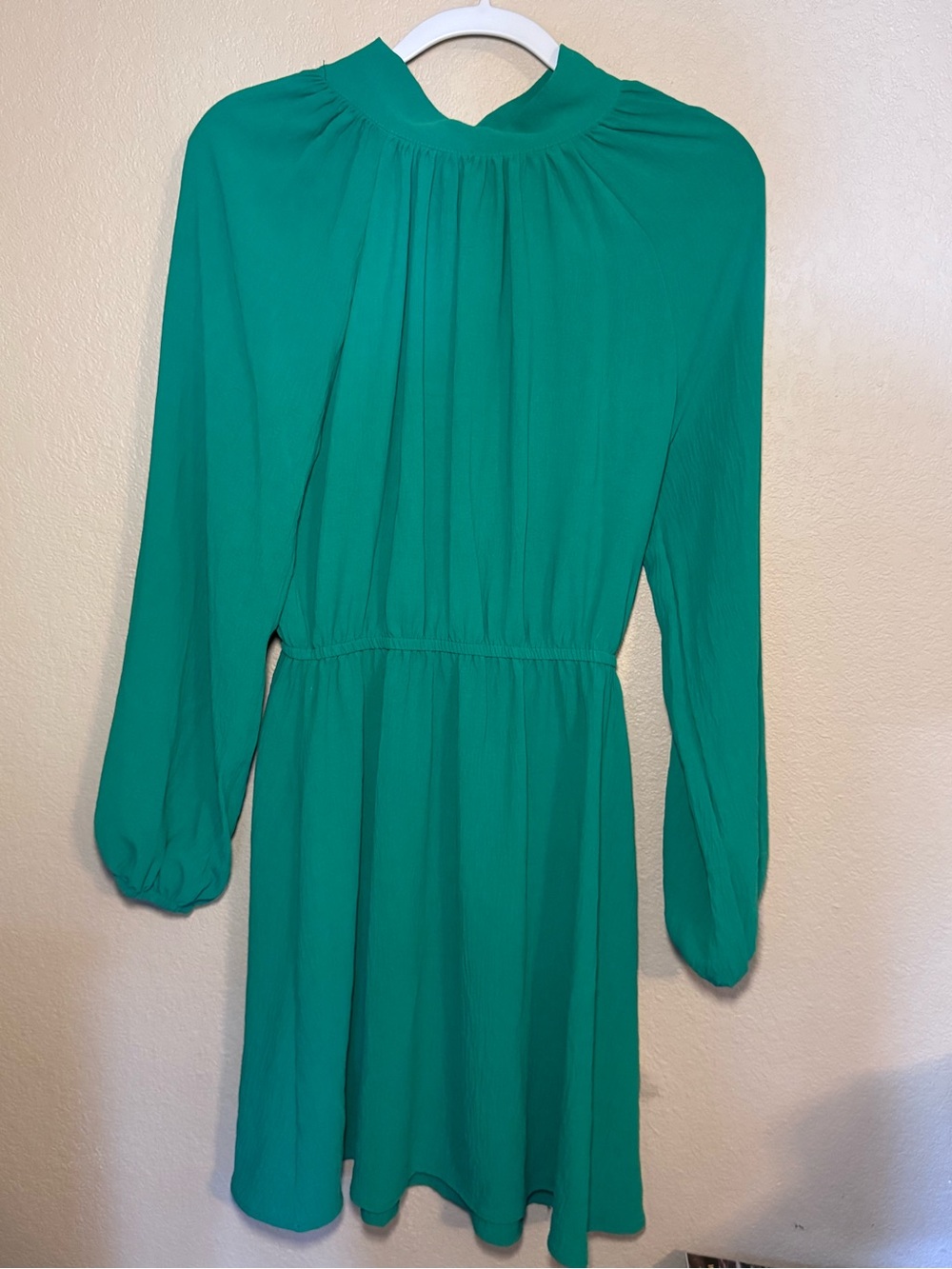 Women's Emerald Green Long Sleeve Mini Dress